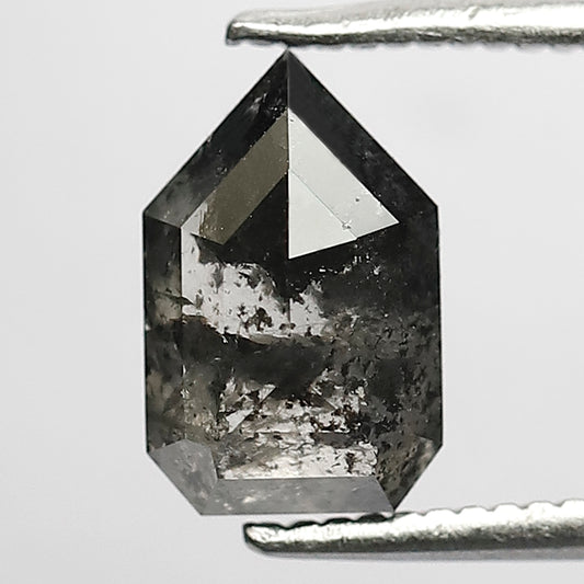 1.63 CT Bullet Shaped Stunning Grey Black Loose Salt and Pepper Diamond Perfect For Making Unique Pendant
