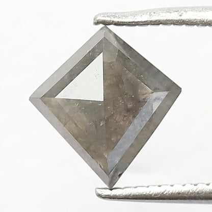 1.31 CT Kite shape Natural Loose 8.70 MM Grey Black color salt and pepper diamond