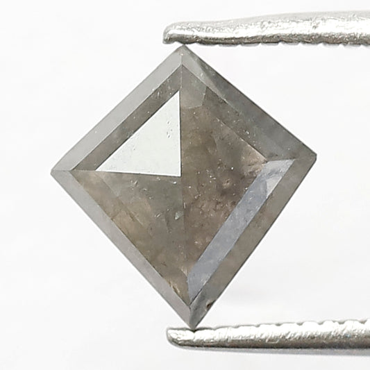 1.31 CT Kite shape Natural Loose 8.70 MM Grey Black color salt and pepper diamond