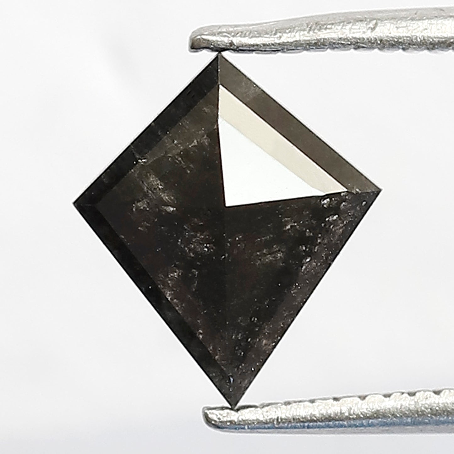 0.95 CT Kite shape Natural loose Grey Black color 9 MM Salt and pepper Diamond