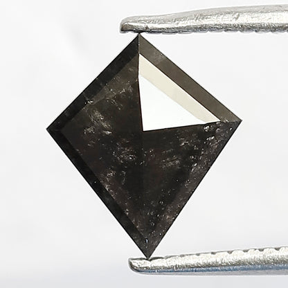 0.95 CT Kite shape Natural loose Grey Black color 9 MM Salt and pepper Diamond