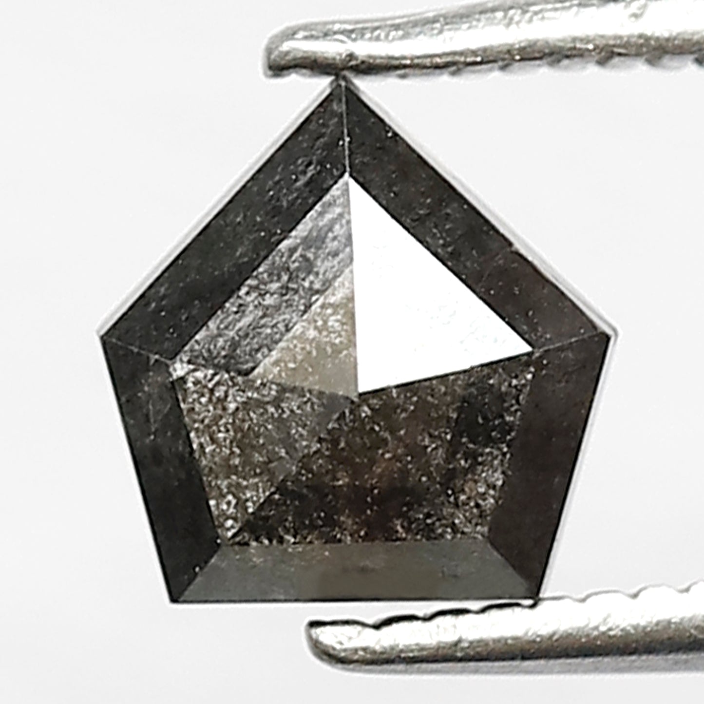 1.05 CT Geometric shape Natural loose 6.50 MM Grey Black color salt and pepper Diamond