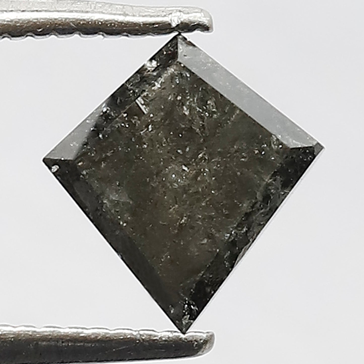 1.43 CT Kite shape Natural Loose Grey Black Color 8 MM Salt and Pepper Diamond