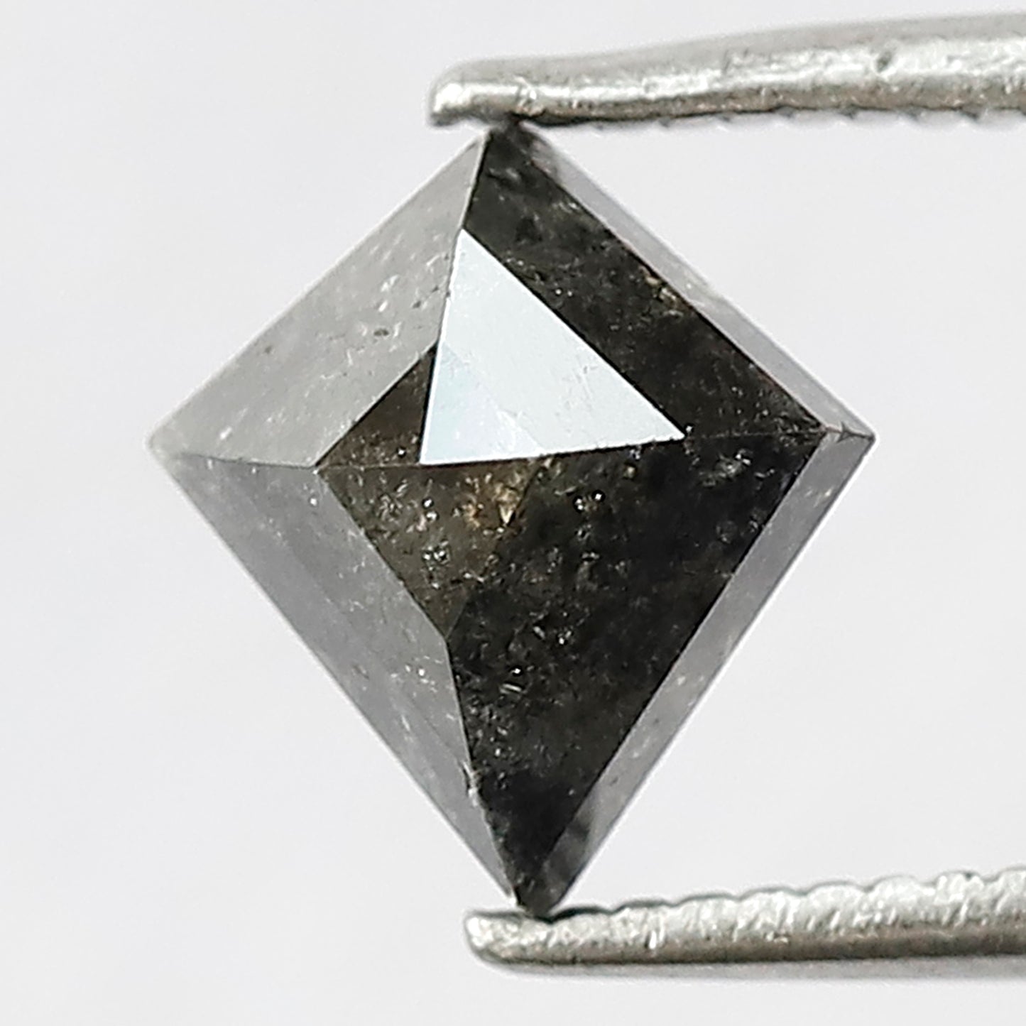 1.43 CT Kite shape Natural Loose Grey Black Color 8 MM Salt and Pepper Diamond