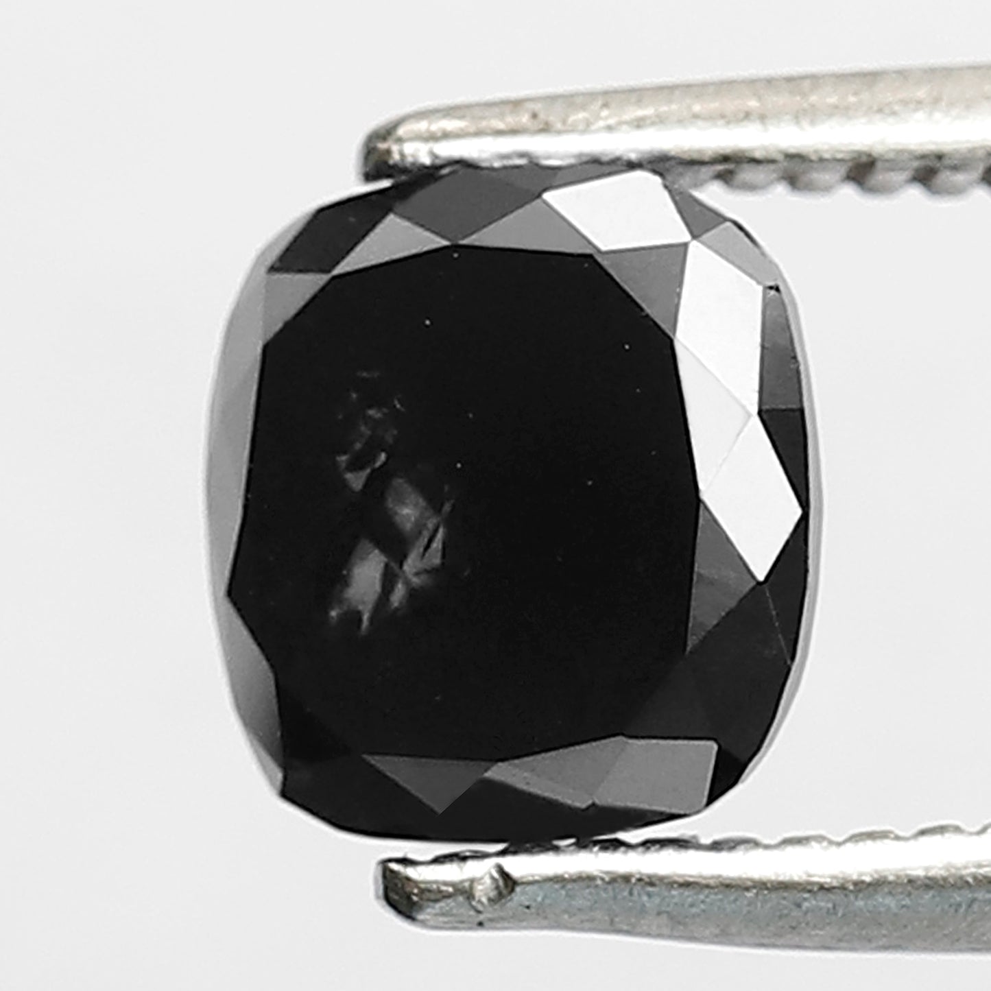 1.22 CT 6 MM Cushion Shape Loose Diamond Heated Black color Diamond For Wedding Ring