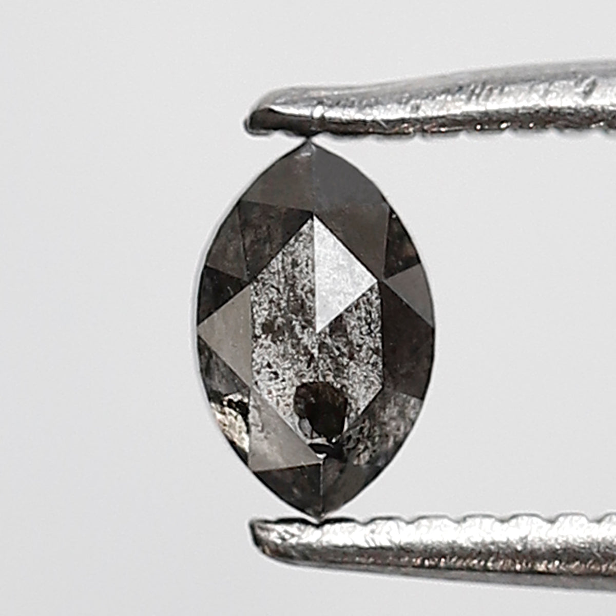 0.34 Ct Marquise Shape Natural Loose Diamond 5 MM Gray Black Color Salt and Pepper Diamond
