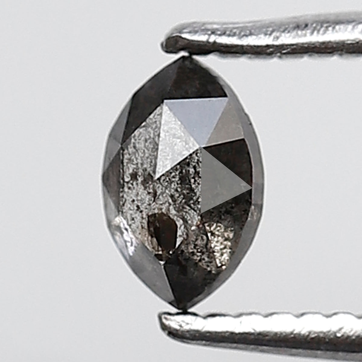 0.34 Ct Marquise Shape Natural Loose Diamond 5 MM Gray Black Color Salt and Pepper Diamond
