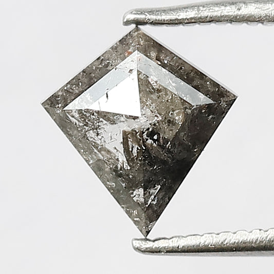 1.12 CT Kite shape Natural Loose grey black color 8.40 MM salt and pepper Diamond