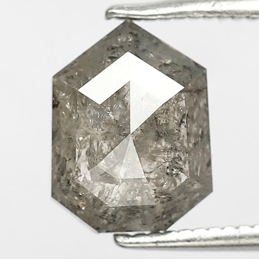 2.74 CT Natural Grayish Black Geometric Shape Loose Salt and Pepper Diamond Perfect For Making Vintage Jewelry