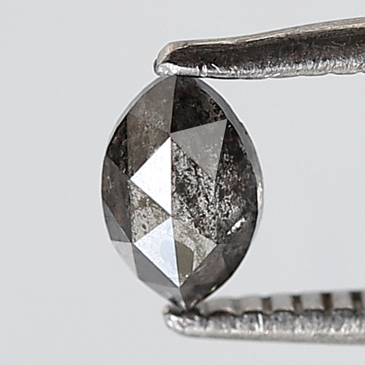 0.34 Ct Marquise Shape Natural Loose Diamond 5 MM Gray Black Color Salt and Pepper Diamond