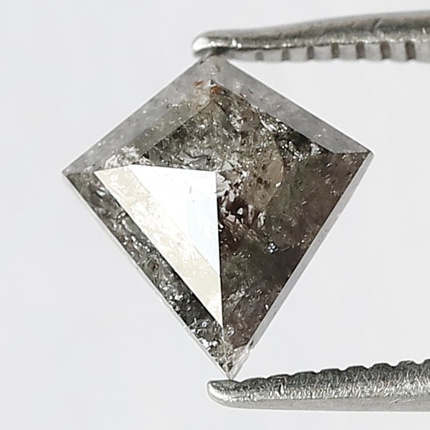 1.12 CT Kite shape Natural Loose grey black color 8.40 MM salt and pepper Diamond