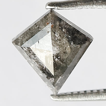 1.12 CT Kite shape Natural Loose grey black color 8.40 MM salt and pepper Diamond