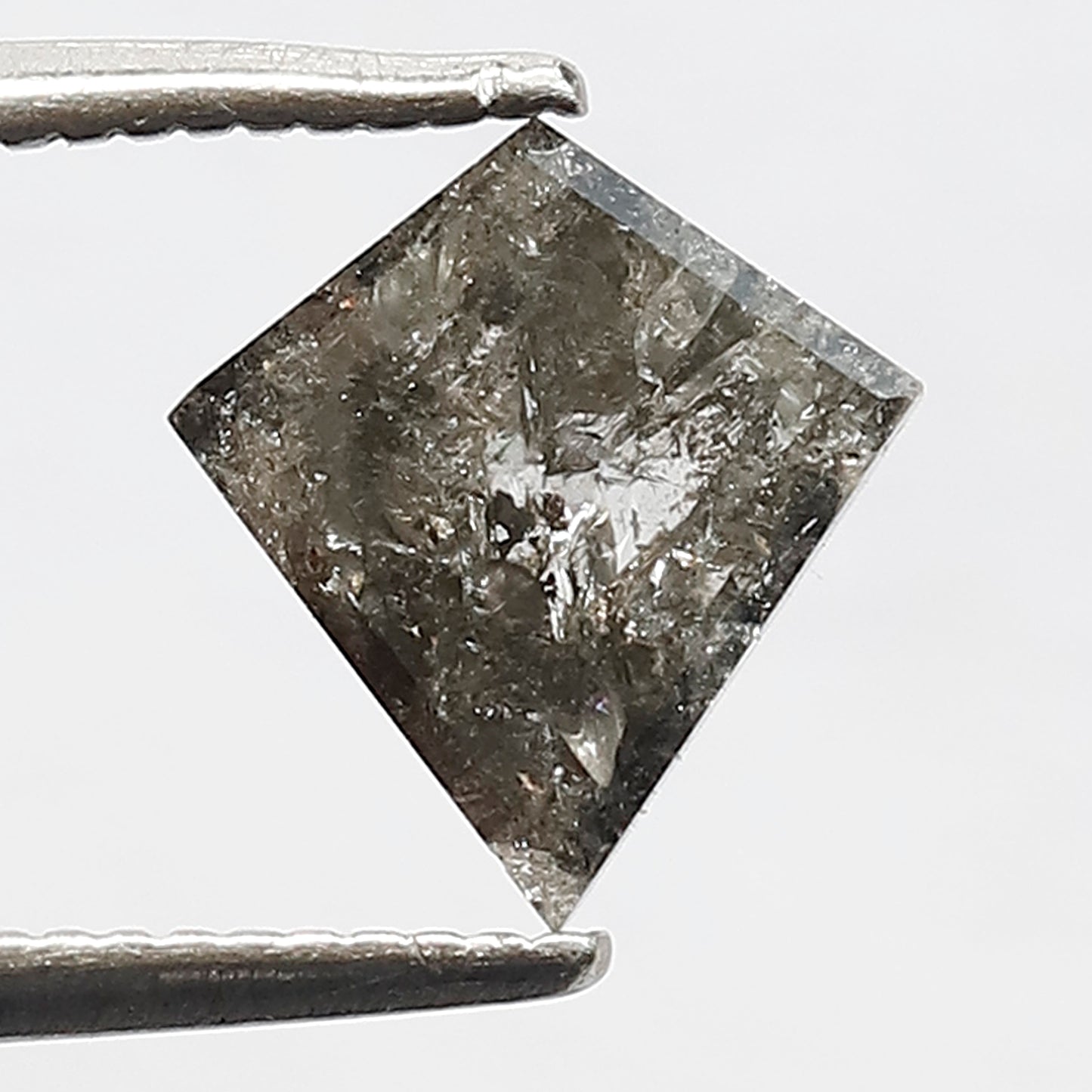 1.12 CT Kite shape Natural Loose grey black color 8.40 MM salt and pepper Diamond