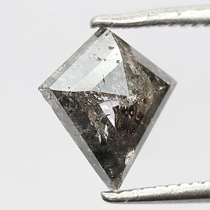 1.12 CT Kite shape Natural Loose grey black color 8.40 MM salt and pepper Diamond