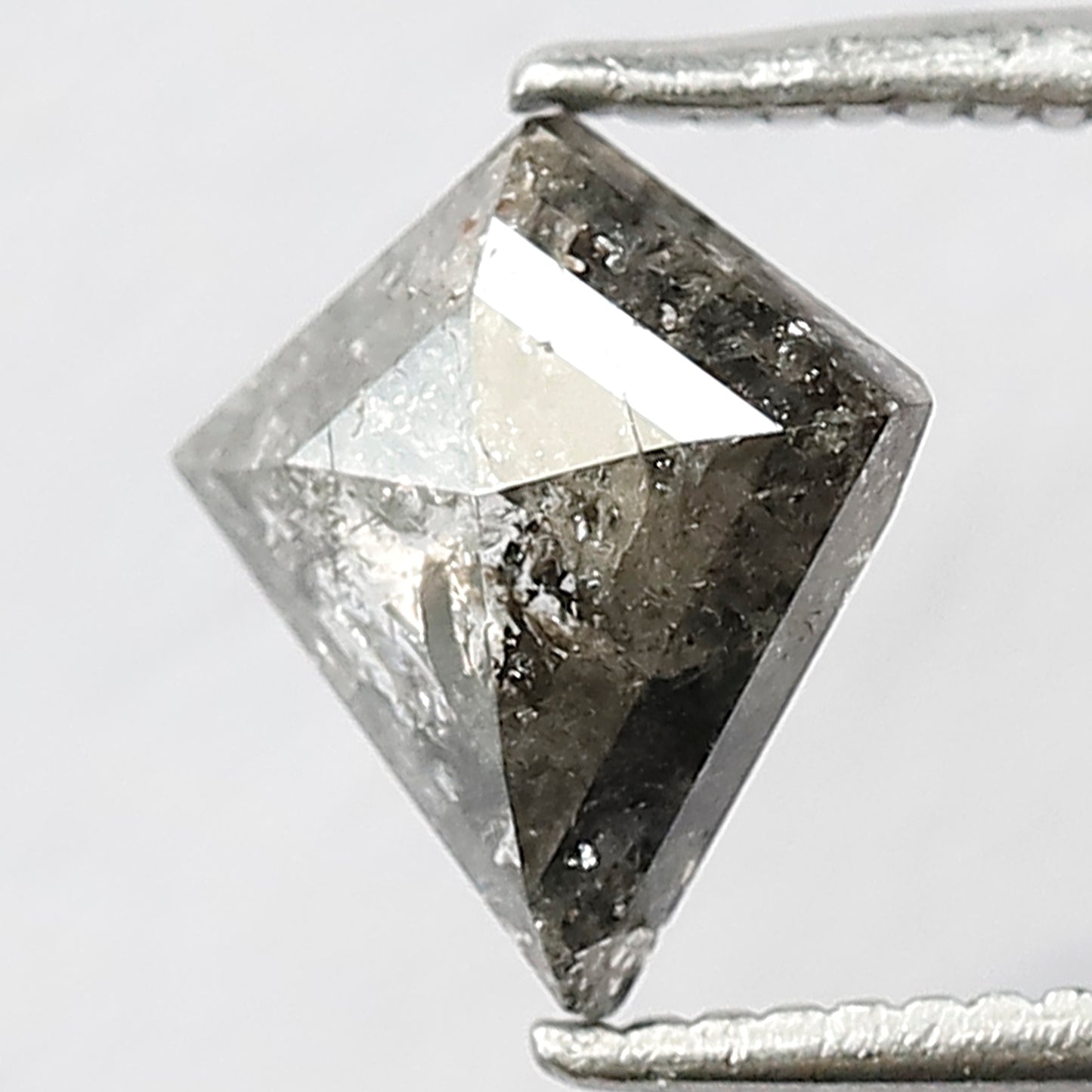 1.12 CT Kite shape Natural Loose grey black color 8.40 MM salt and pepper Diamond
