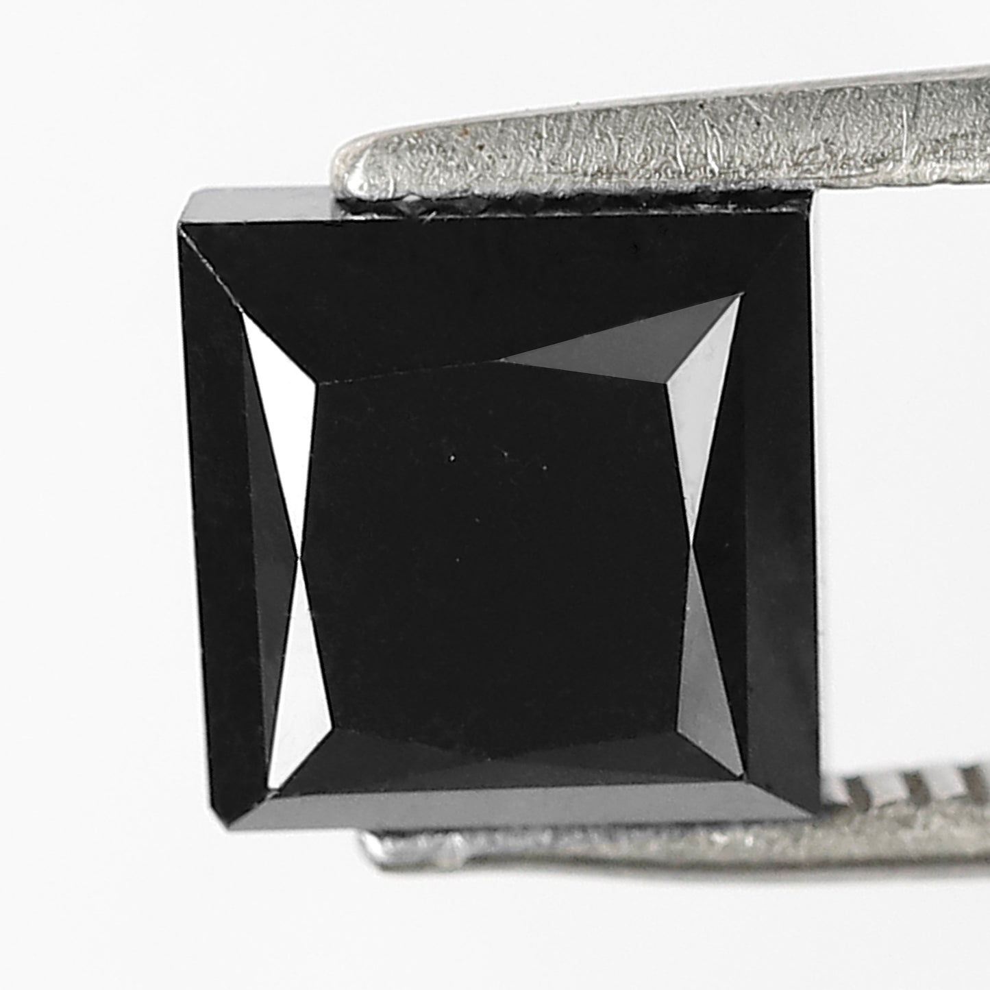 3 CT Princess Cut Heated Black Color Diamond 6.8 MM Loose Princess Cut Diamond For Wedding Ring