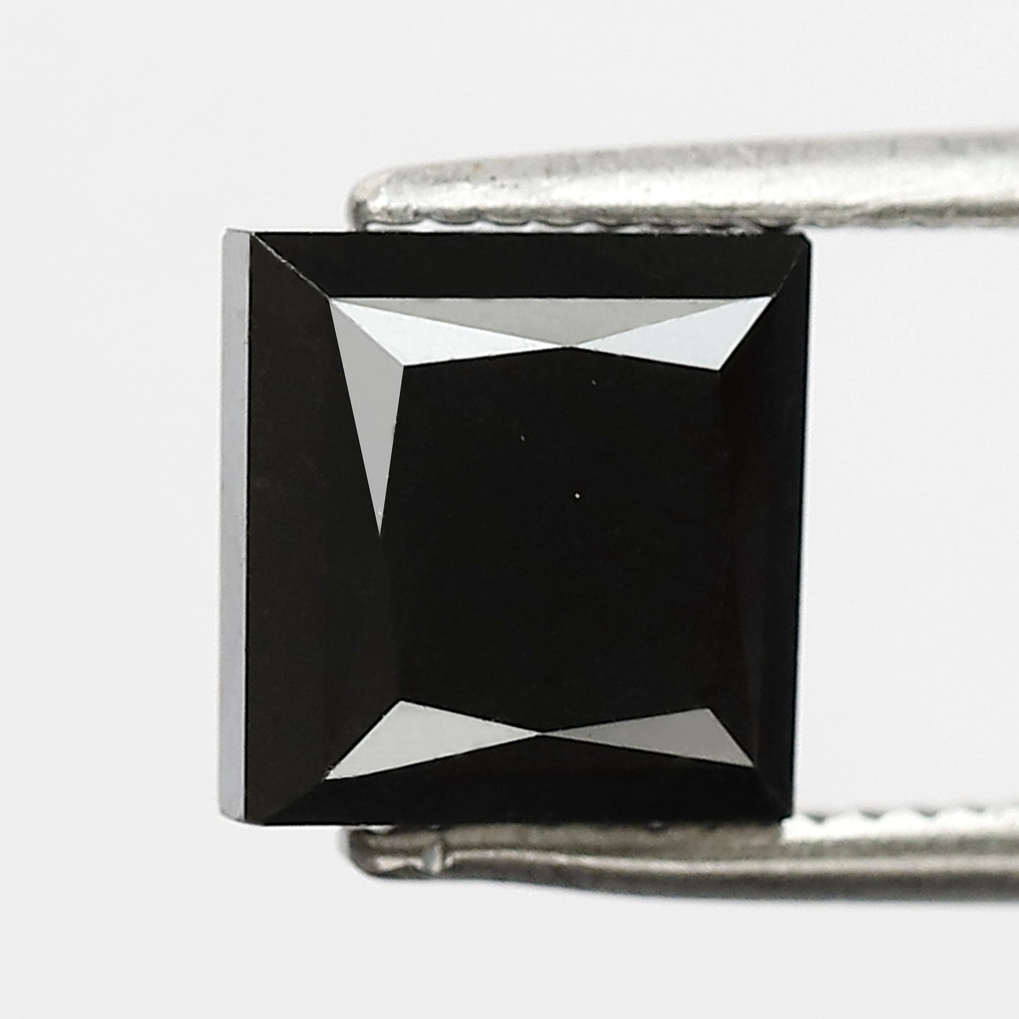 3 CT Princess Cut Heated Black Color Diamond 6.8 MM Loose Princess Cut Diamond For Wedding Ring