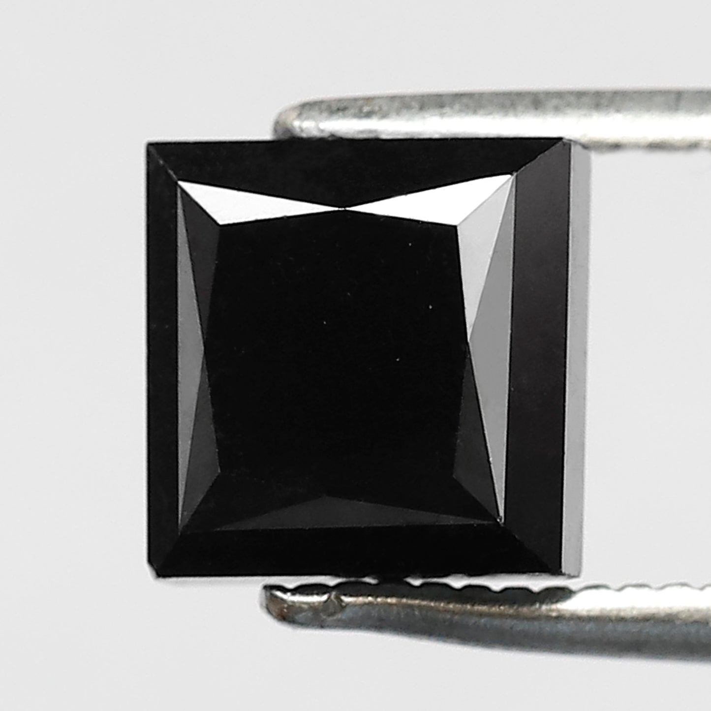 3 CT Princess Cut Heated Black Color Diamond 6.8 MM Loose Princess Cut Diamond For Wedding Ring