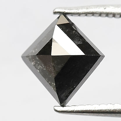 1.33 CT kite shape natural diamond- 8.30 x 8.00 mm gray black salt and pepper diamond for pendant and ring