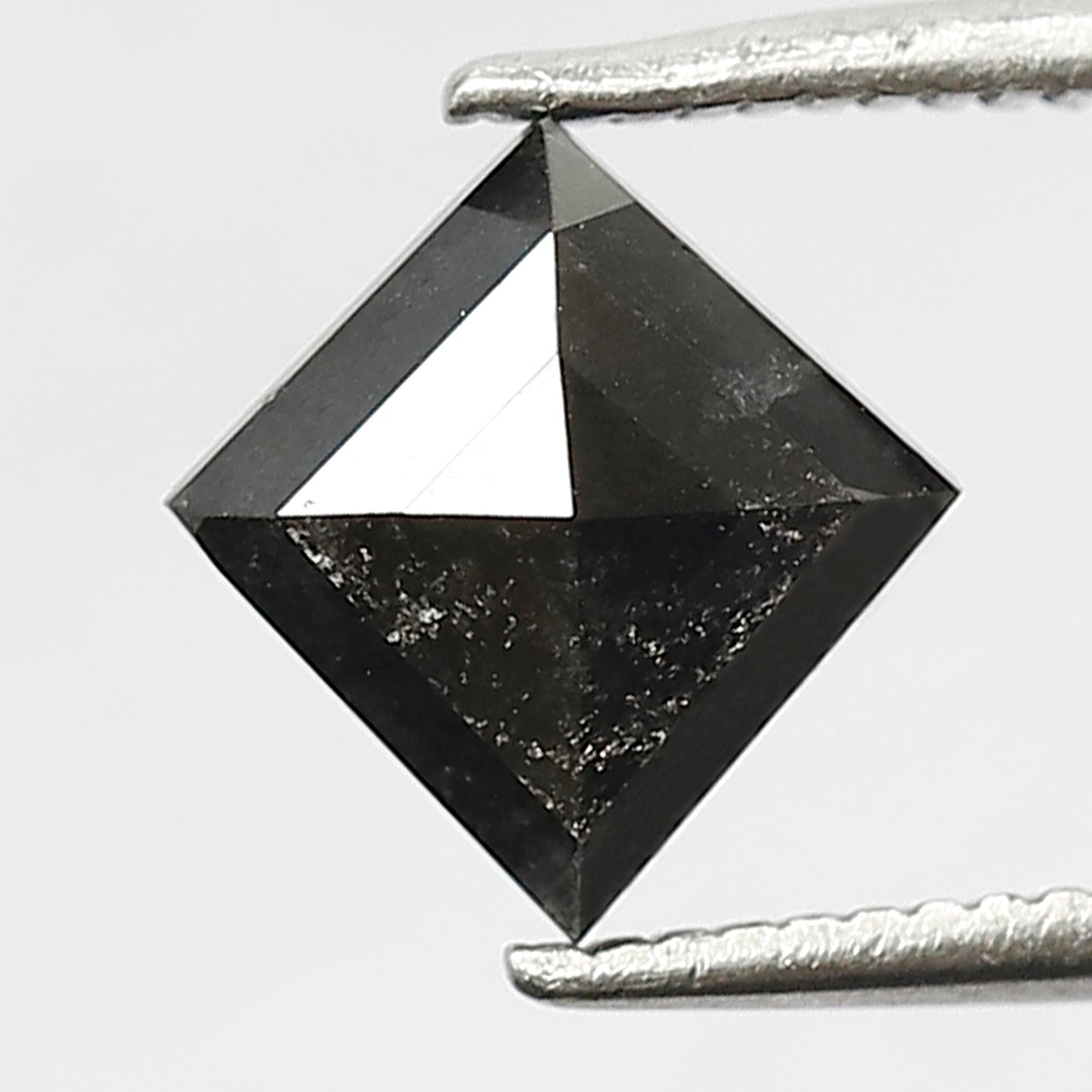 1.33 CT kite shape natural diamond- 8.30 x 8.00 mm gray black salt and pepper diamond for pendant and ring