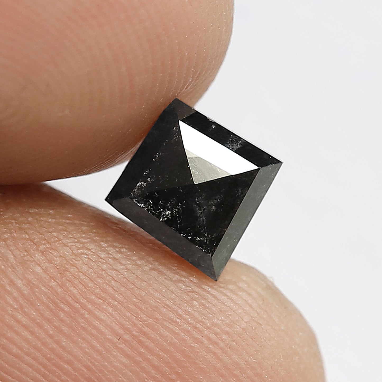 1.33 CT kite shape natural diamond- 8.30 x 8.00 mm gray black salt and pepper diamond for pendant and ring
