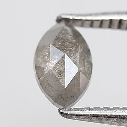 0.46 Ct Marquise Shape Salt and Pepper Diamond 6.50 MM Natural Loose Grey Color Diamond