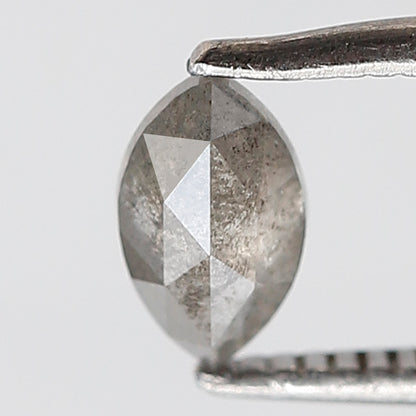 0.46 Ct Marquise Shape Salt and Pepper Diamond 6.50 MM Natural Loose Grey Color Diamond