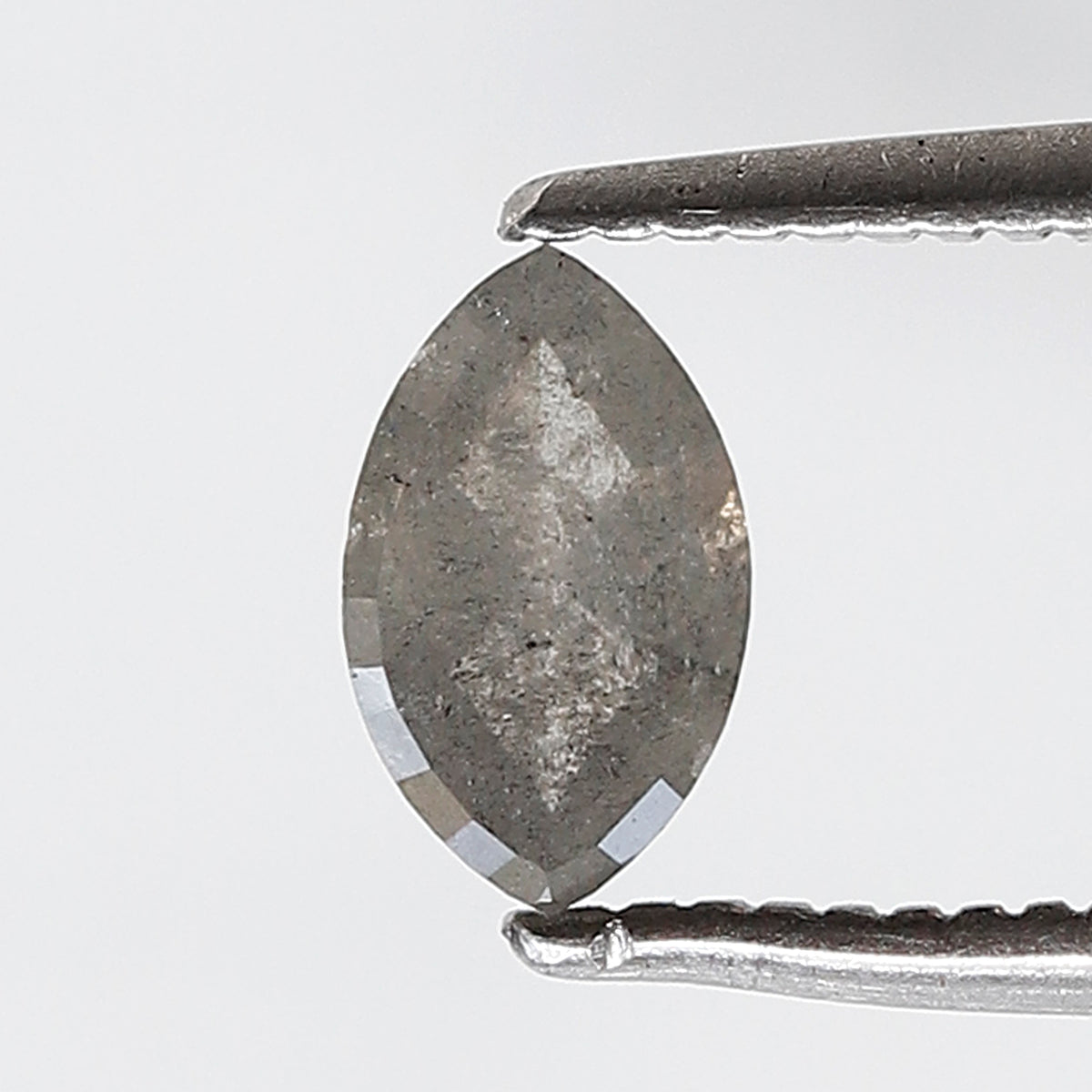 0.46 Ct Marquise Shape Salt and Pepper Diamond 6.50 MM Natural Loose Grey Color Diamond