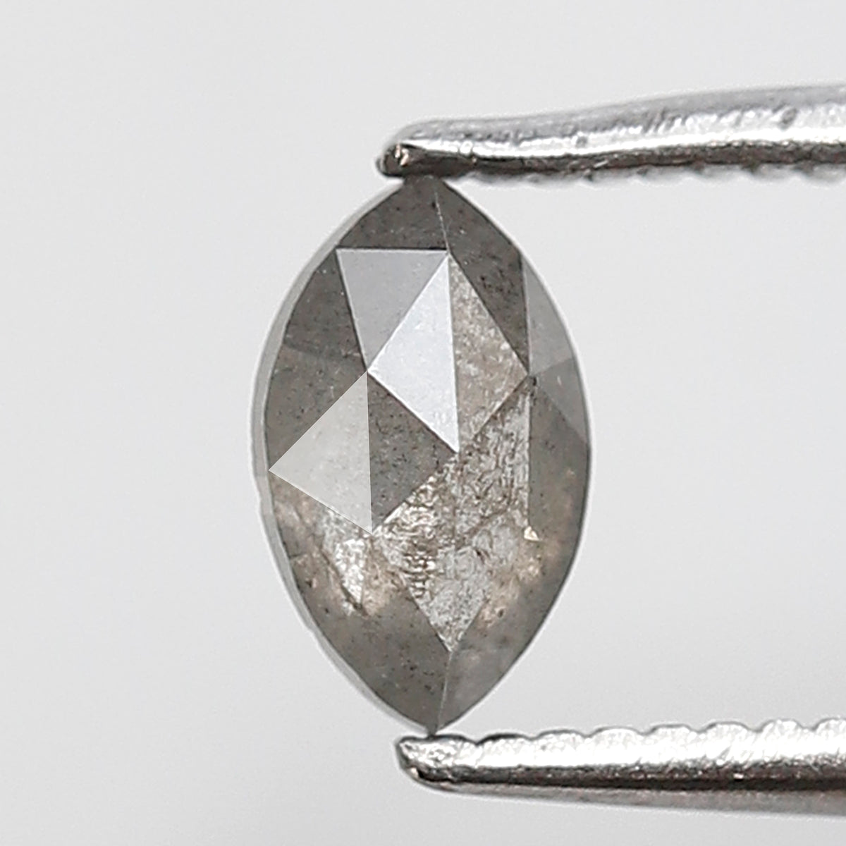 0.46 Ct Marquise Shape Salt and Pepper Diamond 6.50 MM Natural Loose Grey Color Diamond