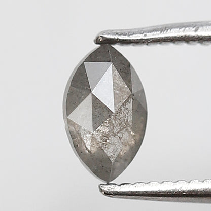 0.46 Ct Marquise Shape Salt and Pepper Diamond 6.50 MM Natural Loose Grey Color Diamond