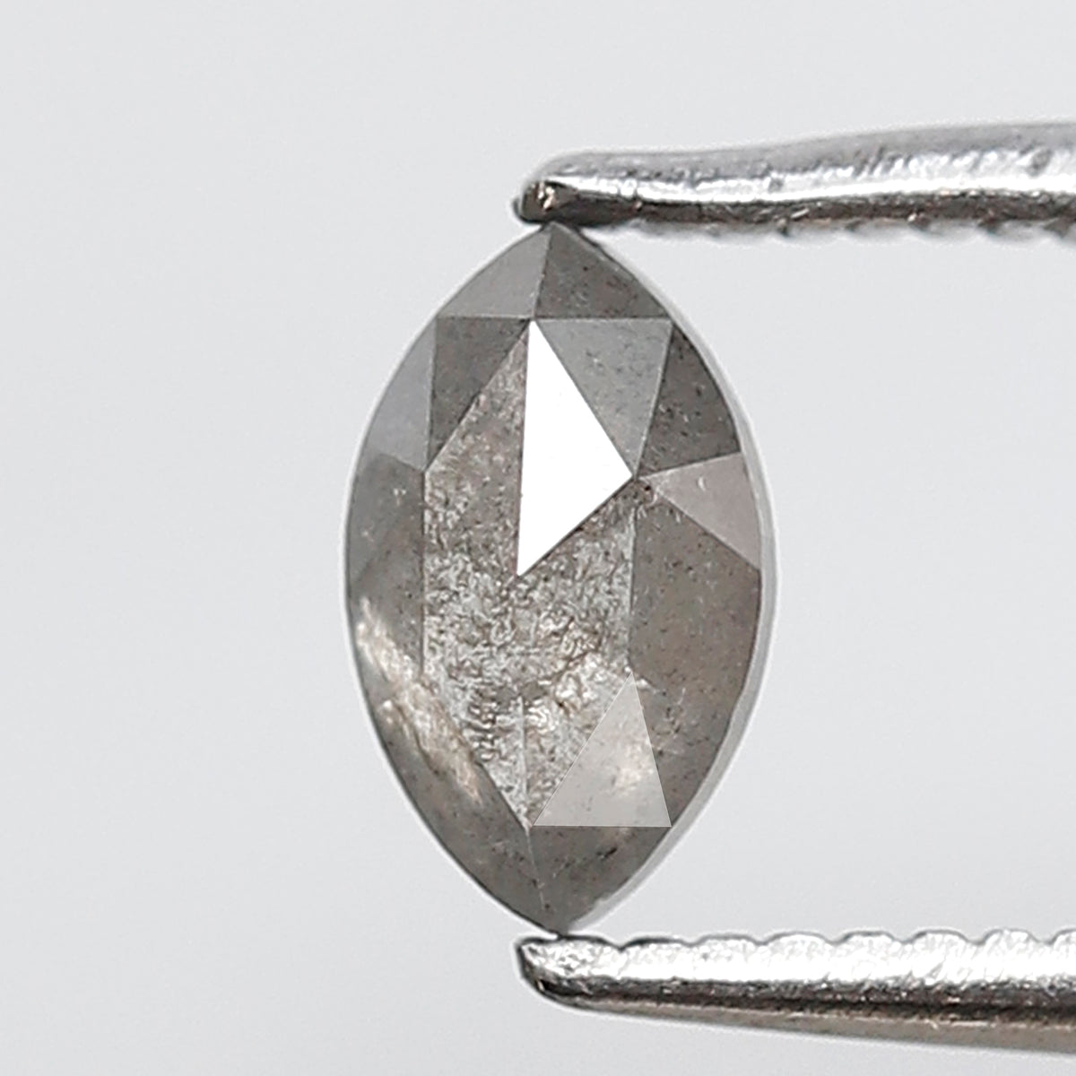 0.46 Ct Marquise Shape Salt and Pepper Diamond 6.50 MM Natural Loose Grey Color Diamond