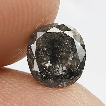 Oval Shape Salt and Pepper Diamond 0.84 CT | Natural Gray Black Loose Diamond for Ring