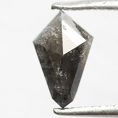 1.11 CT Kite shape Natural loose Grey Black color 8.70 MM salt and pepper diamond