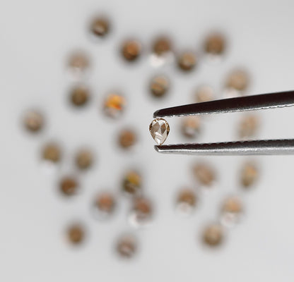 0.87 Ct Mix Shape Rose Cut Diamond Lot, 29 Pcs Champagne VS-SI Natural Melee Diamonds for Jewelry
