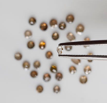 0.87 Ct Mix Shape Rose Cut Diamond Lot, 29 Pcs Champagne VS-SI Natural Melee Diamonds for Jewelry