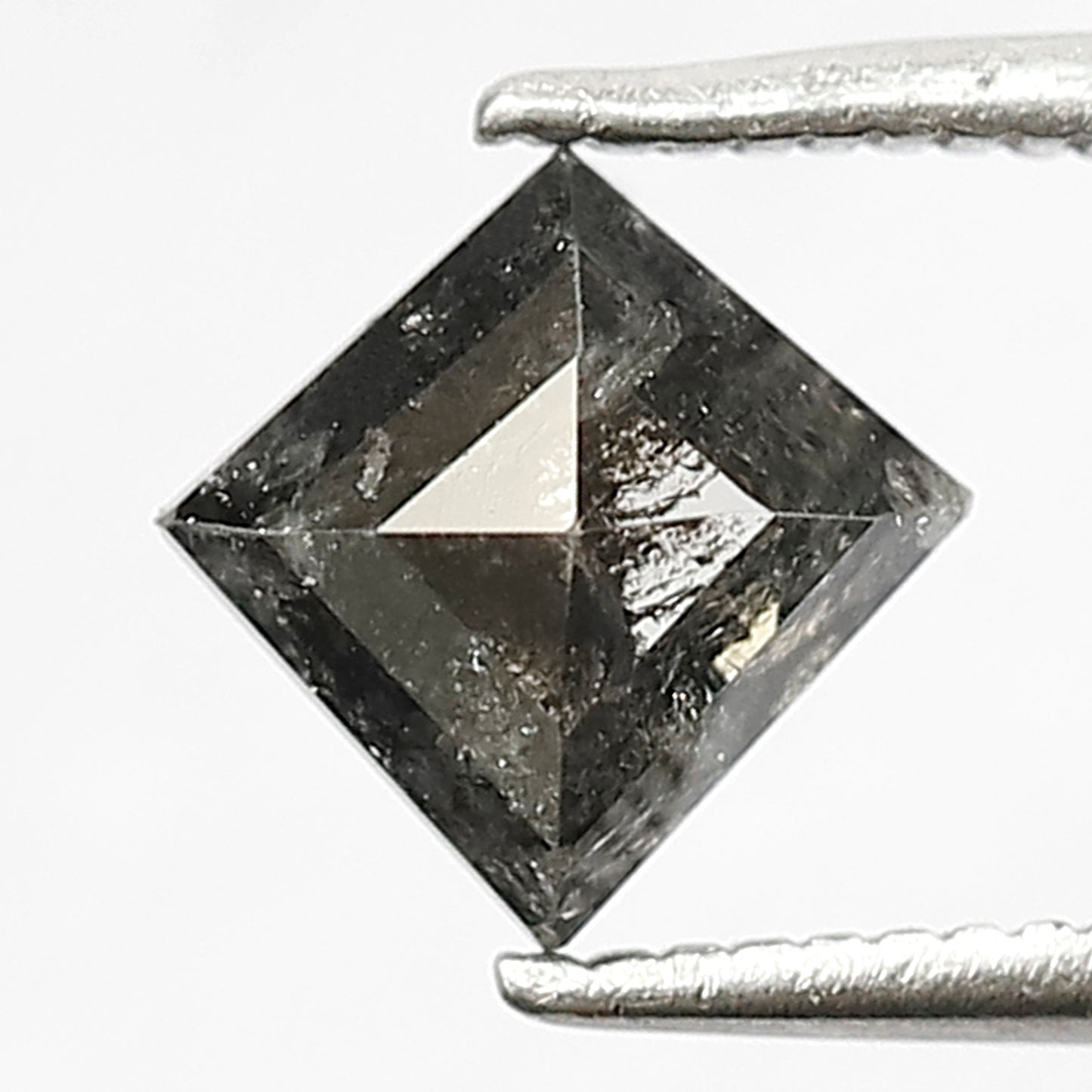 0.93 CT Kite shape Natural loose 7.20 MM Grey Black color salt and pepper diamond