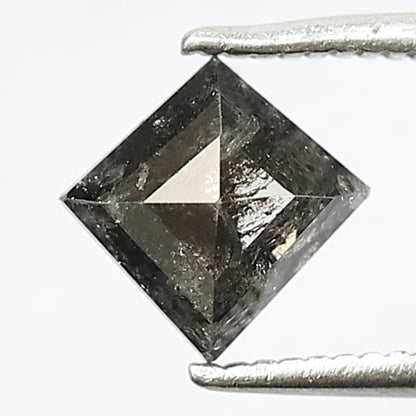 0.93 CT Kite shape Natural loose 7.20 MM Grey Black color salt and pepper diamond