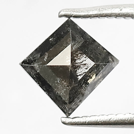 0.93 CT Kite shape Natural loose 7.20 MM Grey Black color salt and pepper diamond