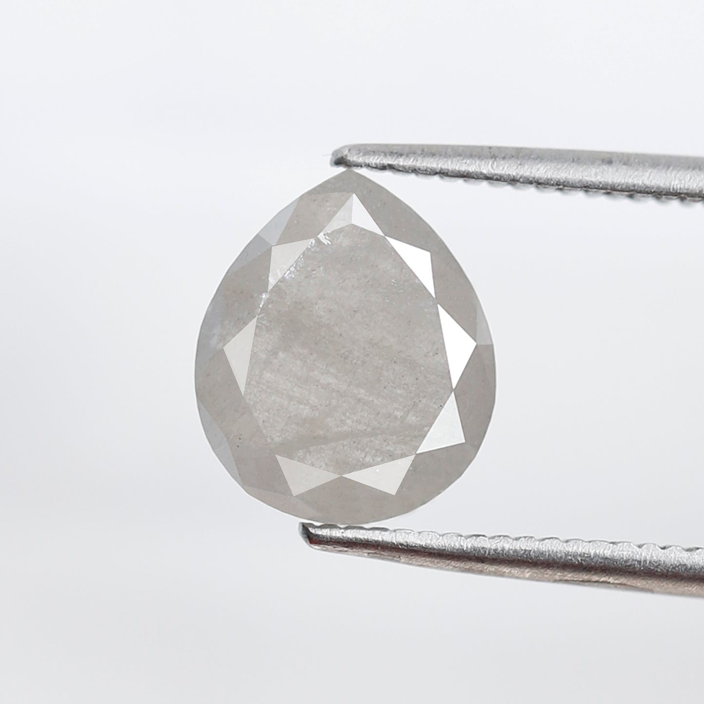 2.16 Ct Pear Shape Salt and Pepper Diamond, Natural Grayish Loose Diamond, Earth Mined Engagement Ring Stone