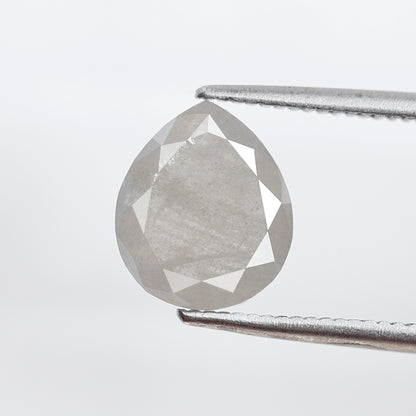 2.16 Ct Pear Shape Salt and Pepper Diamond, Natural Grayish Loose Diamond, Earth Mined Engagement Ring Stone