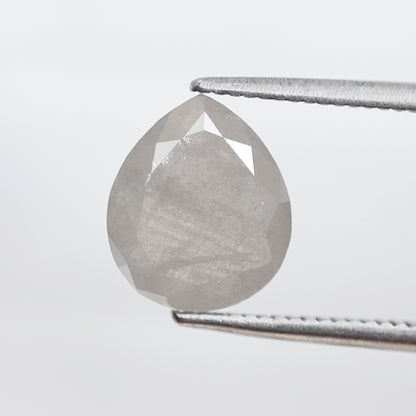 2.16 Ct Pear Shape Salt and Pepper Diamond, Natural Grayish Loose Diamond, Earth Mined Engagement Ring Stone