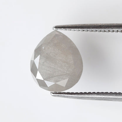 2.16 Ct Pear Shape Salt and Pepper Diamond, Natural Grayish Loose Diamond, Earth Mined Engagement Ring Stone