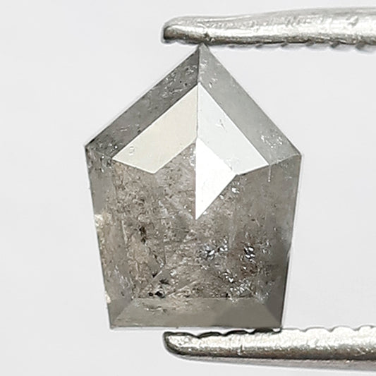 1.08 CT Geometric shape grey black color natural loose 7 mm salt and pepper diamond