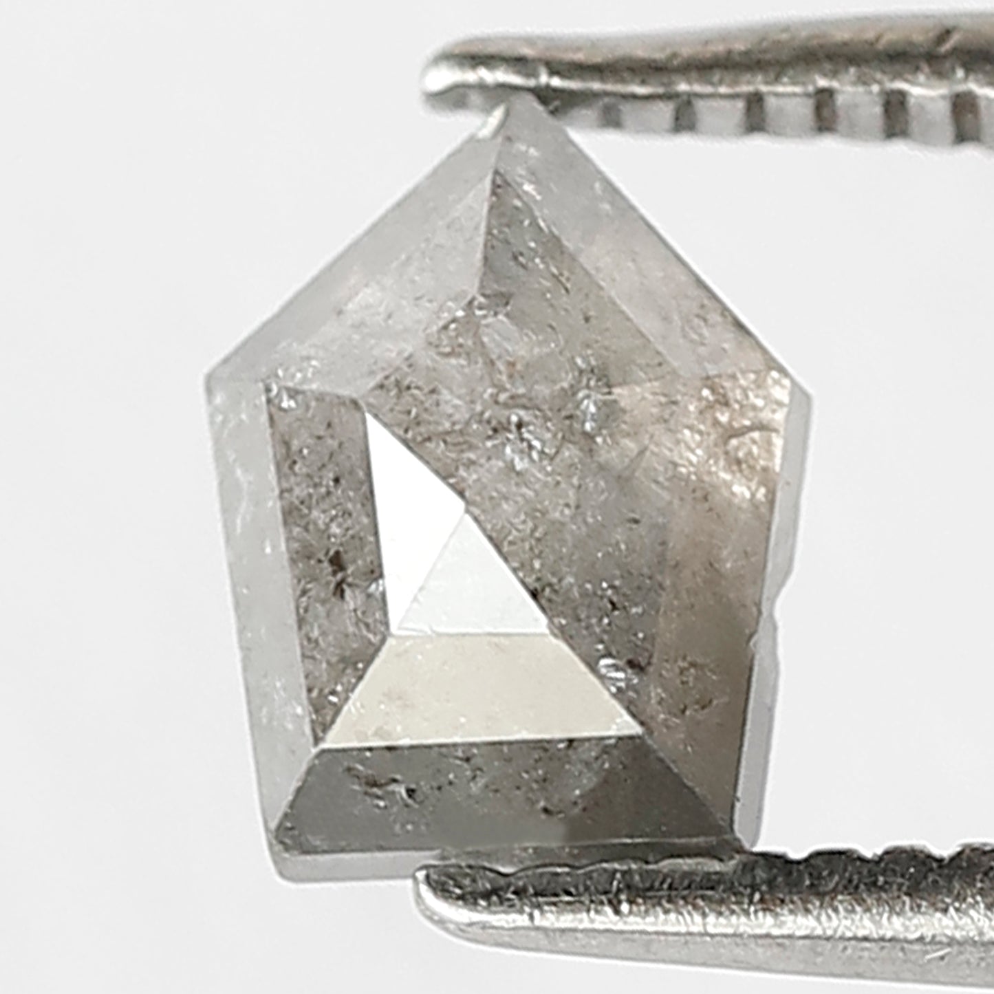 1.08 CT Geometric shape grey black color natural loose 7 mm salt and pepper diamond