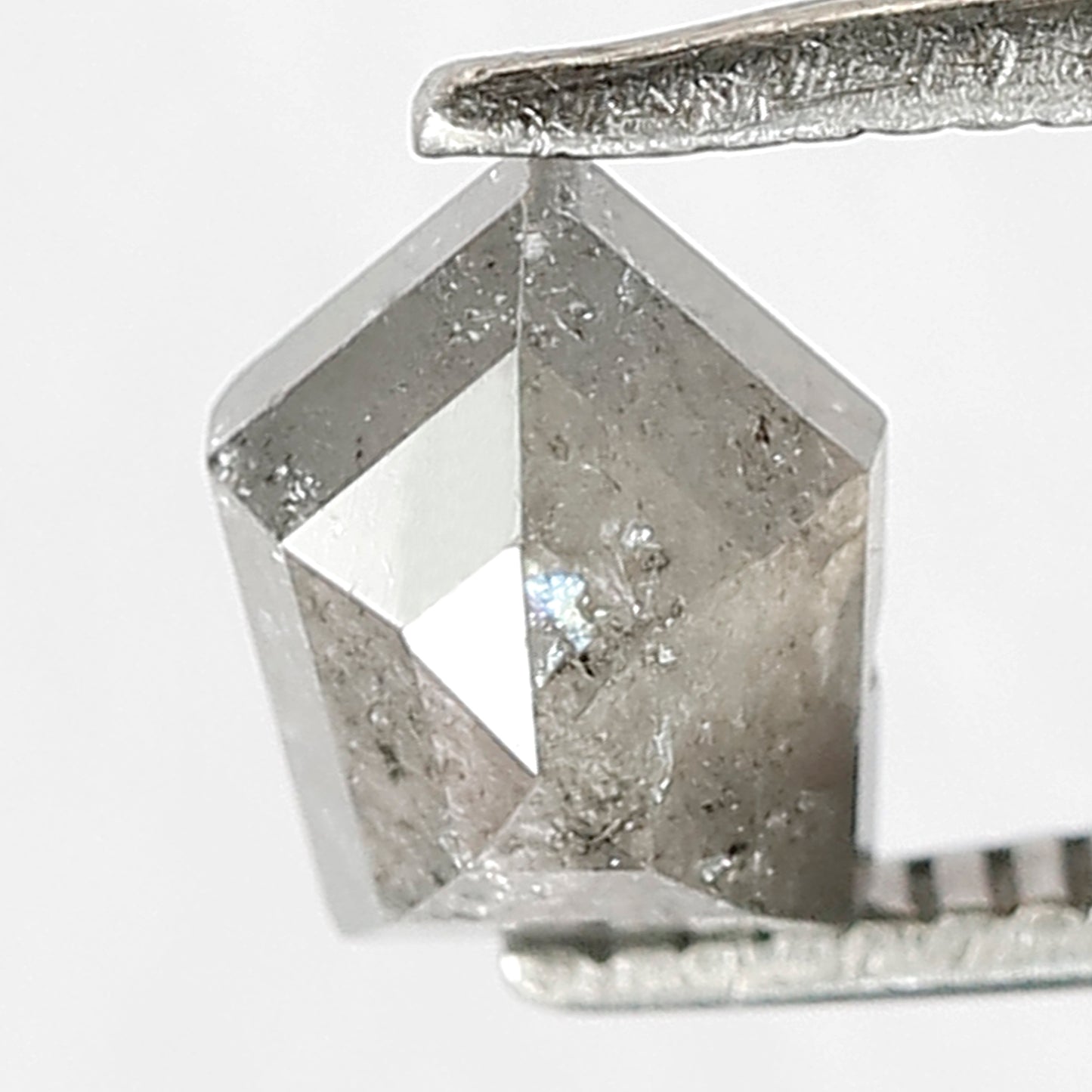 1.08 CT Geometric shape grey black color natural loose 7 mm salt and pepper diamond