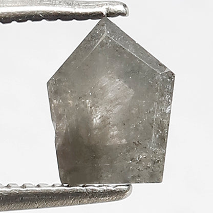 1.08 CT Geometric shape grey black color natural loose 7 mm salt and pepper diamond