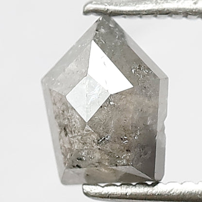 1.08 CT Geometric shape grey black color natural loose 7 mm salt and pepper diamond