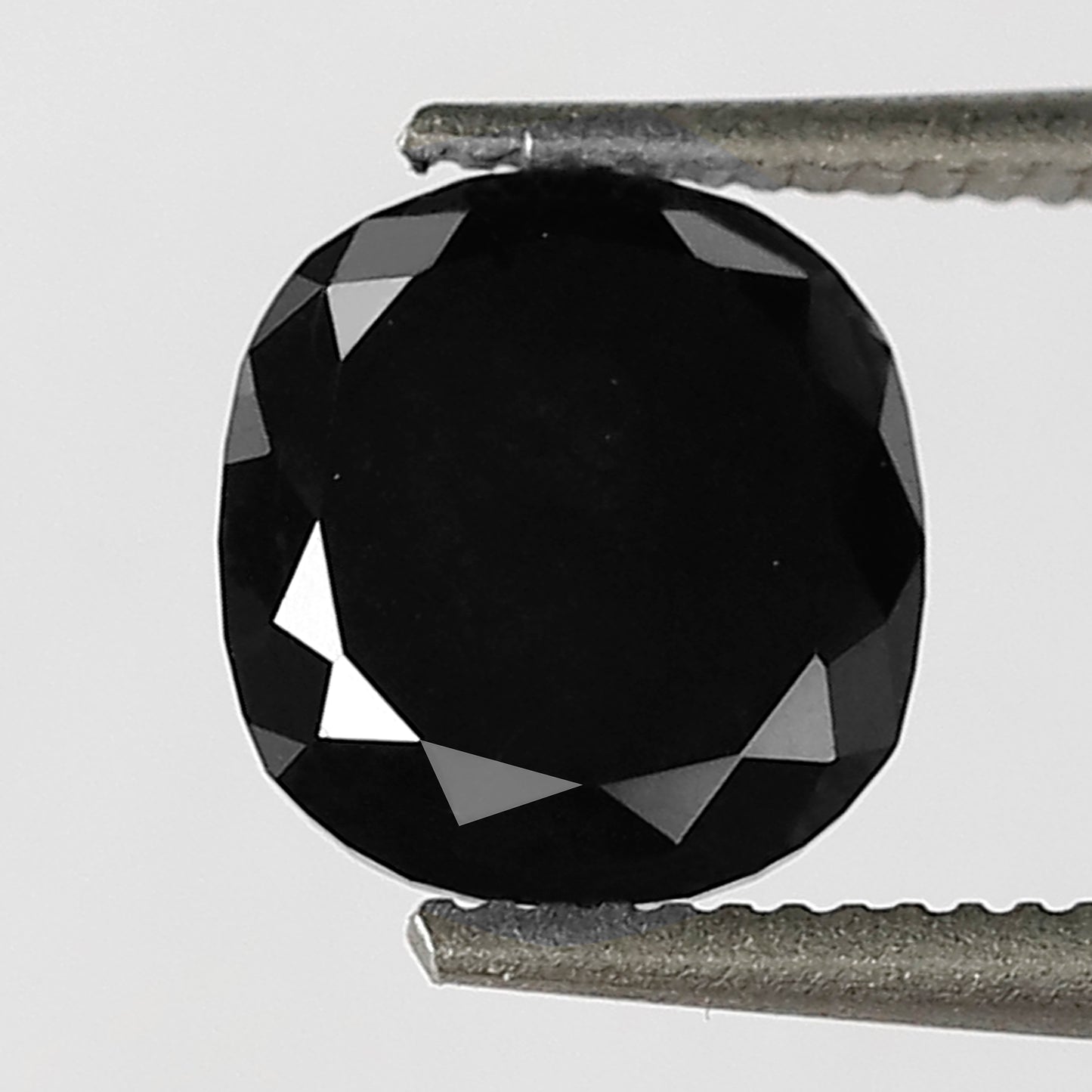1.19 CT Cushion Shape Heated Black Color Diamond 6 MM Loose Cushion Cut Diamond For Engagement Ring
