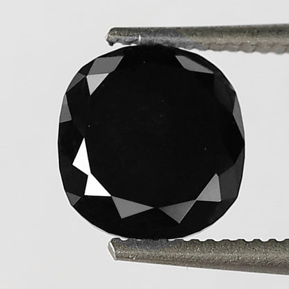 1.19 CT Cushion Shape Heated Black Color Diamond 6 MM Loose Cushion Cut Diamond For Engagement Ring