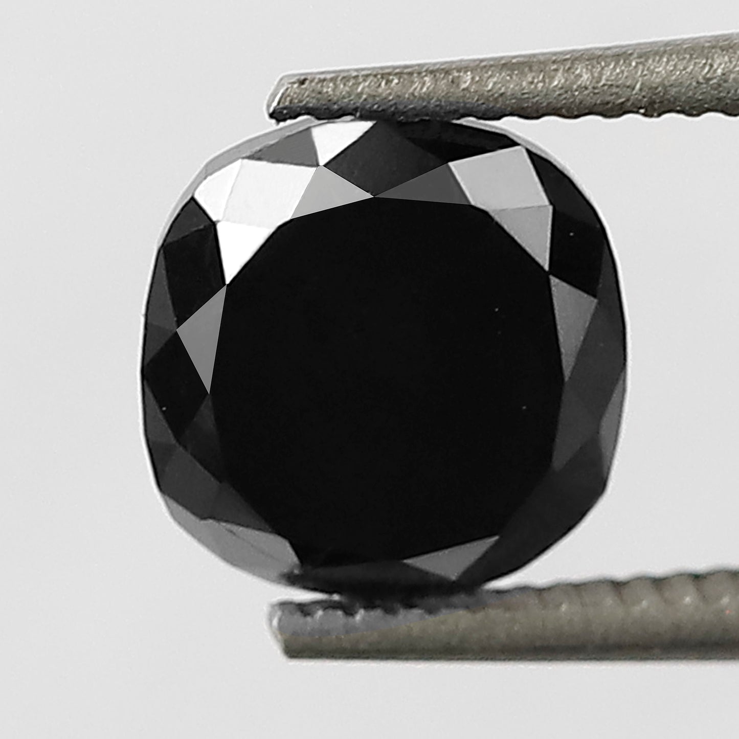 1.19 CT Cushion Shape Heated Black Color Diamond 6 MM Loose Cushion Cut Diamond For Engagement Ring